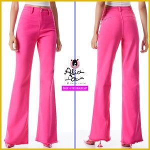 Alice + Olivia Gorgeous Coin Pocket Wild Pink Jeans Pant
